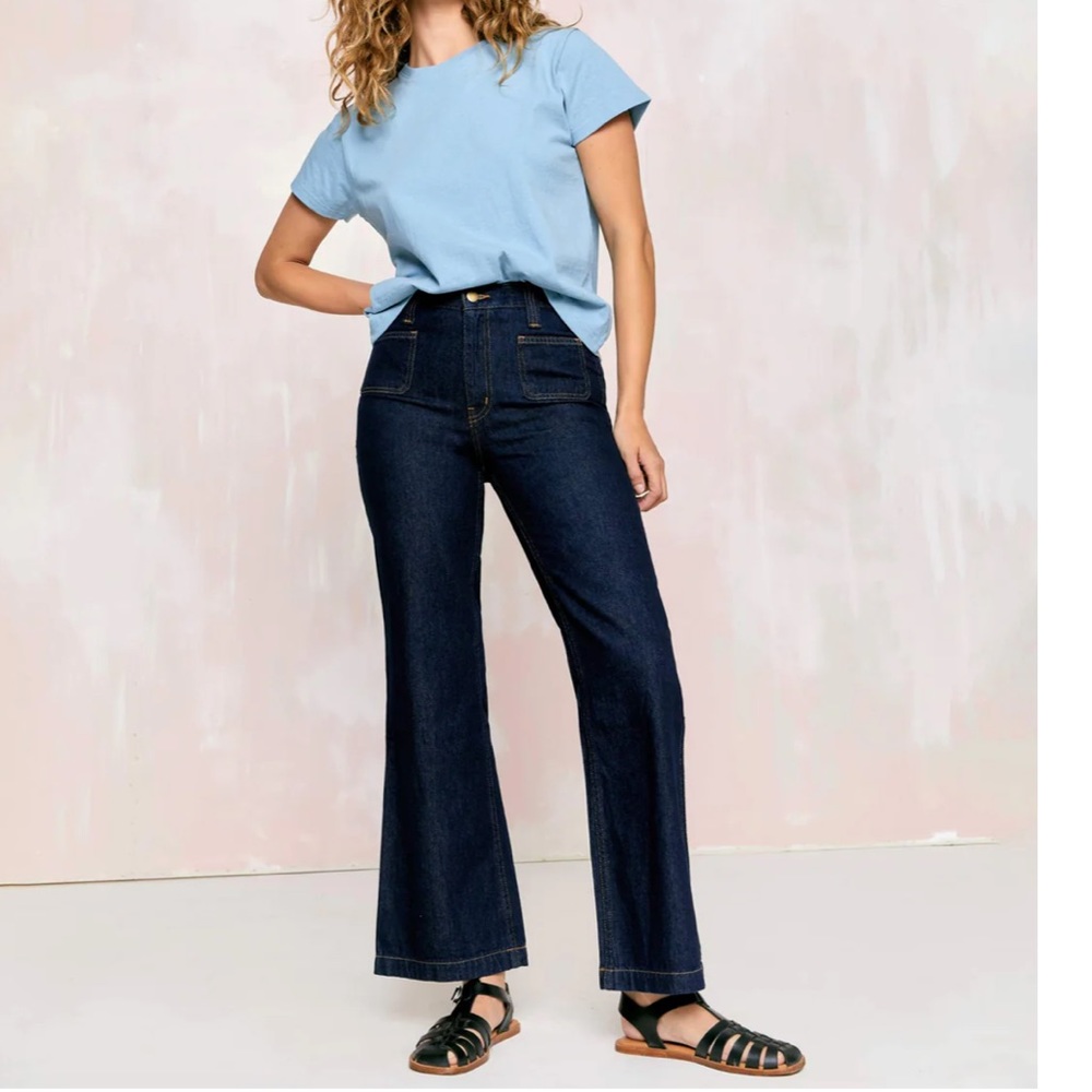 Christy Dawn The Lula Jean in Dark Wash Denim Size 28